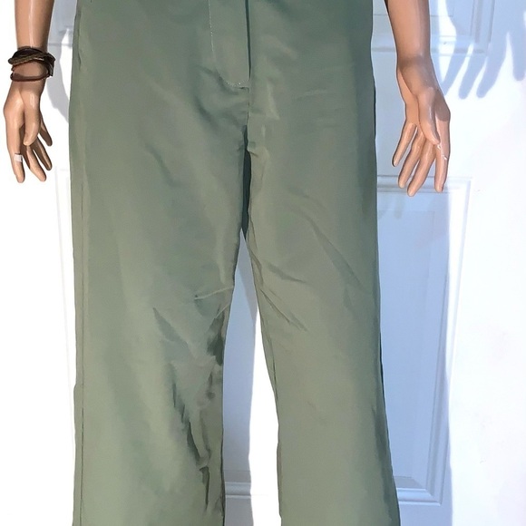 High rise wide leg Army Green Women’s Pants Small - Picture 3 of 9